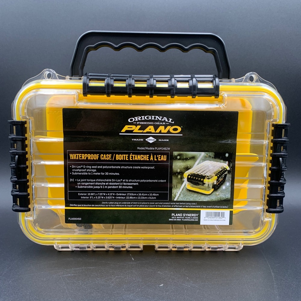 Plano Synergy Original Fishing Gear Waterproof Case PLAM1462W Yellow Clear